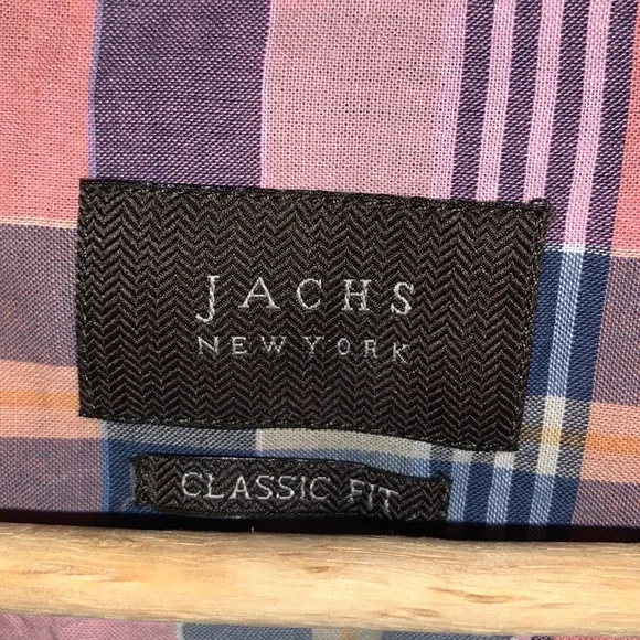 Jachs Pink Plaid Classic Fit Shirt - Picture 3 of 4